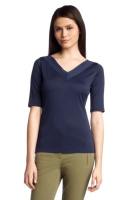 T-shirt d&eacute;tente &agrave; encolure en V, E4722