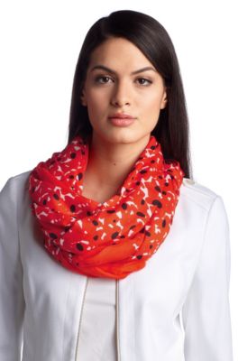 Scarf with a graphic, all-over pattern 'SC502'