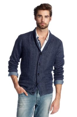 Pure linen cardigan 'Kopper'