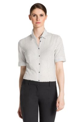 Blouse met korte mouwen &acute;Etriss` van katoen