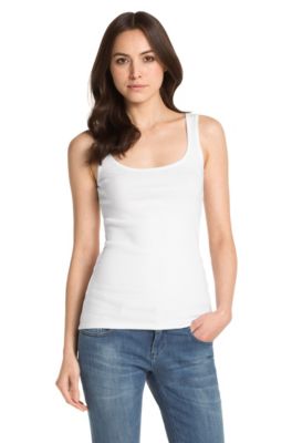Cotton/elastane tank top 'Thanxa'