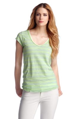 T-Shirt &acute;Vatty` mit V-Ausschnitt