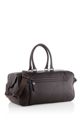 Textured leather weekender 'Gizan'