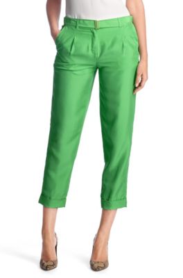 Silk chinos with rolled-up hem 'Anissa1'