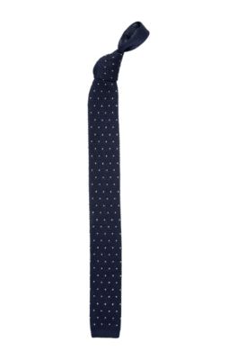 Knit cotton tie 'Tie 5 cm knitted'