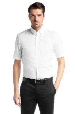 Kurzarm-Business-Hemd &acute;Cinzio` mit Kentkragen