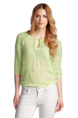Romantic ramie blouse &acute;Emango`