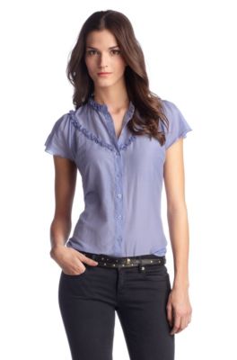Blouse 'Canariee' met vleugelmouwen