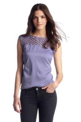 Silk/cotton top 'Ederee'