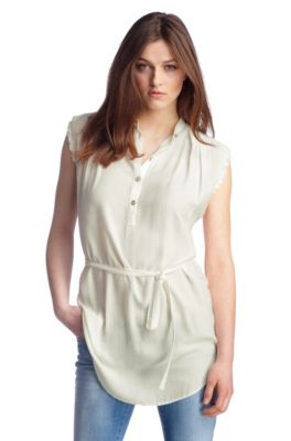 Lange blouse 'Ejunglee' van zuivere viscose