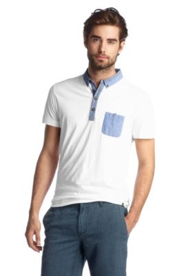 Polo shirt with a button-down collar 'Patchaman'