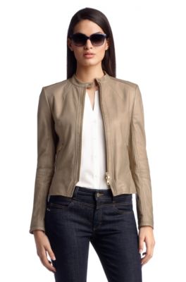 Veste en cuir d&rsquo;agneau, LE955