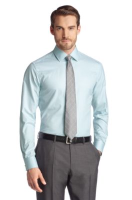 Shaped fit cotton business shirt 'Thob'