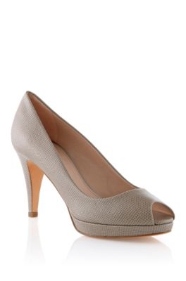 Peep toe in genuine calfskin leather 'Eldoral-K'
