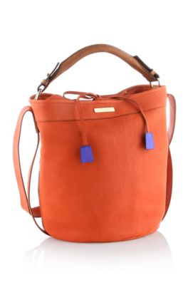 Washed leather handbag 'Romie'