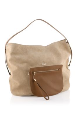 Suede hobo bag 'Cleophe'