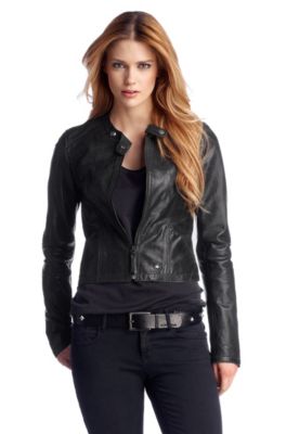 Cropped leather jacket 'Jelma'