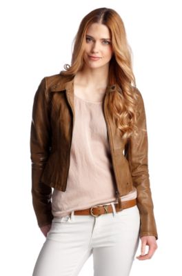 Cropped leather jacket 'Jelma'