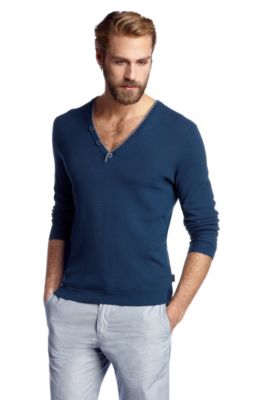 Slim-Fit Pullover &acute;Frank` mit V-Ausschnitt