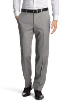 Suit trousers with a fine, woven check pattern