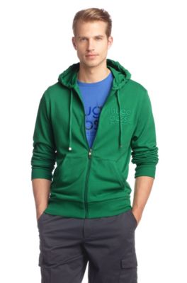 Sweatshirt-Jacke &acute;Saggos` aus reiner Baumwolle