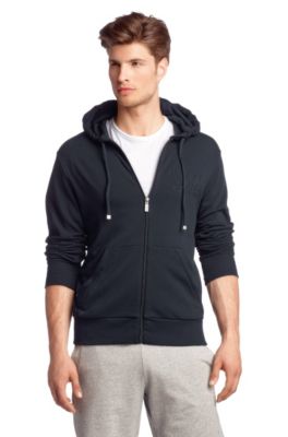 Sweatshirt-Jacke &acute;Saggos` aus reiner Baumwolle