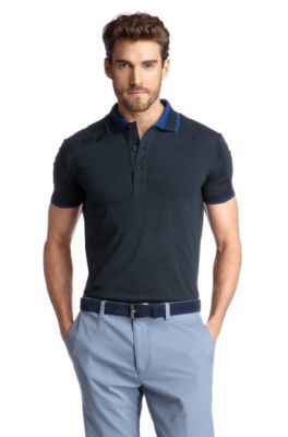 Slim fit polo shirt in blended cotton 'Pagno'
