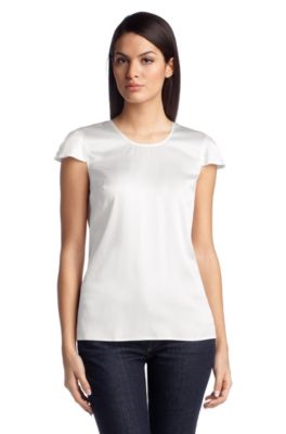 Wing sleeve silk top 'Idela3'