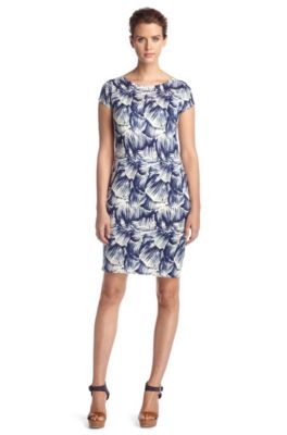 Pure new wool print dress 'F4700'