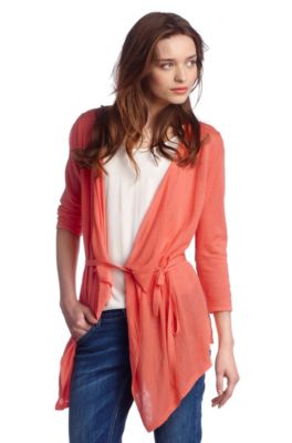 Wrap-over jacket in linen with viscose 'Iwura'