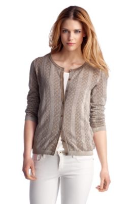 Cardigan in a mixed knit pattern 'Wantibe'