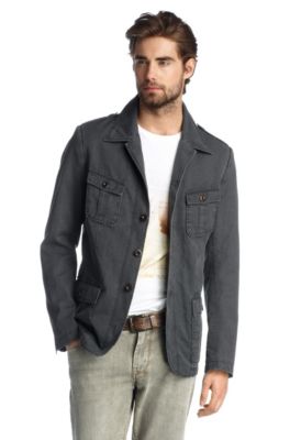 Jacket in blended cotton with linen 'Baot-W'