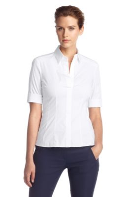 Cotton blend blouse with elastane 'Bashini1'