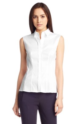 Sleeveless blouse in a fitted cut 'Bashiva'