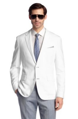 Tailored business jacket with linen 'Miles5'