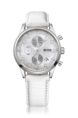Women's chronograph with mother-of-pearl dial