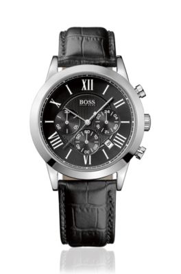 Men's chronograph with leather strap 'HB 2022'