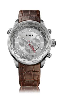 Men's chronograph with leather strap 'HB 2031'