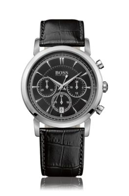 Wristwatch with embossed leather strap 'HB 1013'