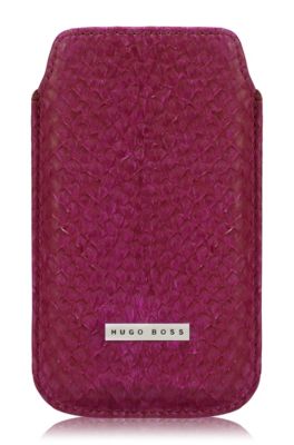 iPhone-hoesje &acute;Coral Purple` van zalmleer