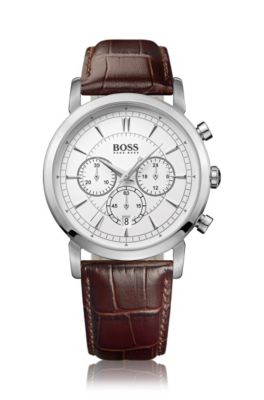 Men's chronograph with leather strap 'HB1013'
