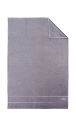 Bath towel with a contrasting logo 'PLAIN', Dark Grey
