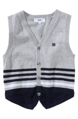 Cotton waistcoat &acute;J05117`, Grey