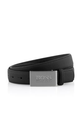 Leather belt with quick-release buckle 'J20L93'