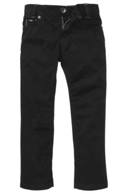 Pantalon en coton &agrave; teneur en &eacute;lasthanne, J24191