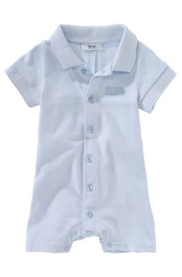 Pure cotton romper suit with polo collar 'J94056