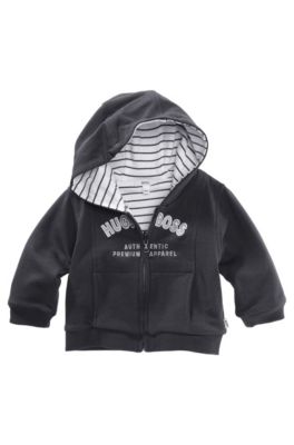 Reversible sweatshirt jacket with hood 'J95085'