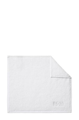 Waschlappen &acute;PLAIN` mit kontrastfarbener Logosti