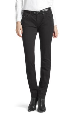 Cotton blend slim leg jeans JE179 5 by BOSS Black